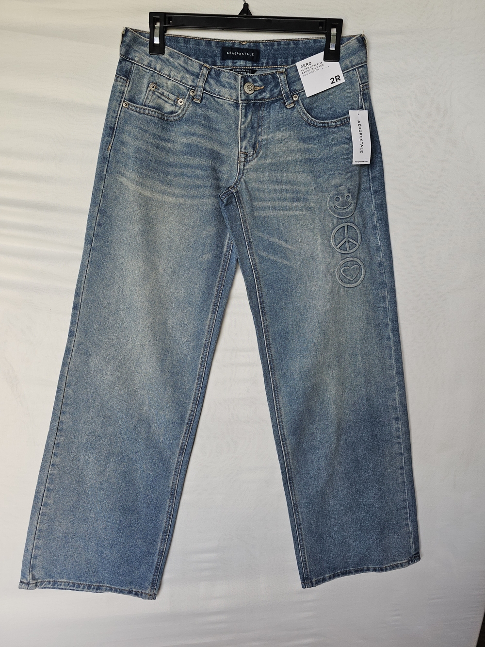 NWT Aeropostale Super Low Rise Baggy Wide Leg Jeans - Size 2R